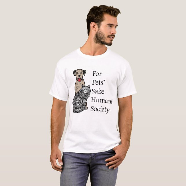 Para o t-shirt da causa dos animais de estimação (Frente Completa)
