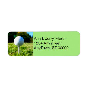 para os golfistas, etiquetas de endereço de retorn