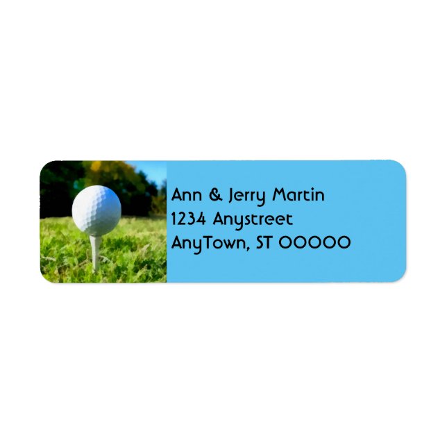 para os golfistas, etiquetas de endereço de retorn (Frente)