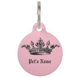 Para Pet Tag cor-de-rosa da identificação do nome de animal