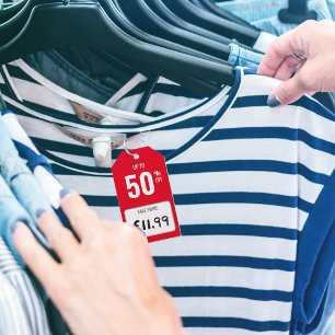 Para Presente 50% da etiqueta de preço do produto Red SALE