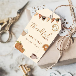 Para Presente Abaixe A Abóbora Graças A Você Dotar A Etiqueta