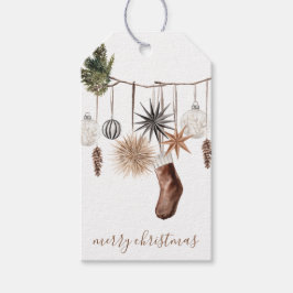 Para Presente Adornos Pendurados de Natal Rústico Etiqueta de Pr