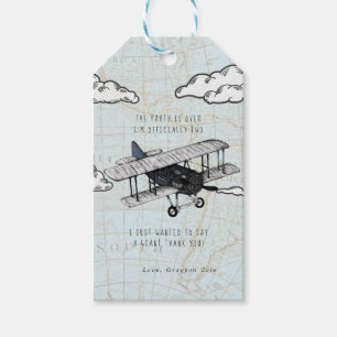 Para Presente Avião Antigo Etiqueta de Favor de Aniversário de