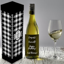 Caixa de Túnel de Vinho Preto e Branco