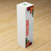 Caixa de Vinho de Natal Minimalista Moderna Azul C