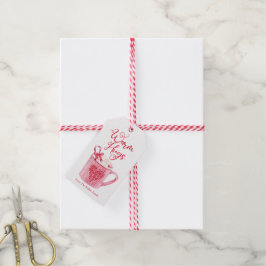 Para Presente Calorias de Natal com etiqueta de chocolate quente