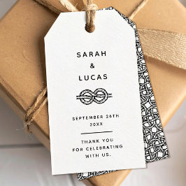 Para Presente Casamento Boho ou etiqueta noivado Favor com nó