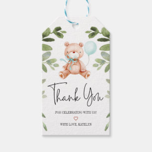 Para Presente Chá de fraldas De Urso De Teddy Obrigado Etiqueta
