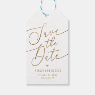 Para Presente Cor Editável Por Toque Elegante Salvar A Etiqueta