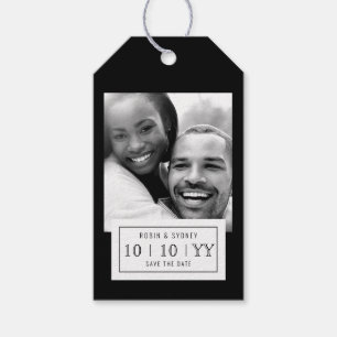 Para Presente Crachá de fotos   Salvar a data   Etiqueta de pres