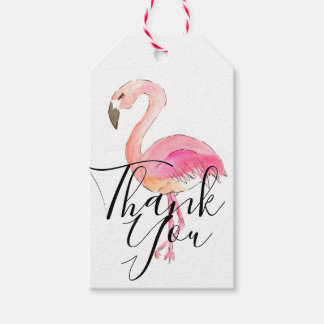 Para Presente Cutuque o obrigado flamingo rosa, sua etiqueta de 