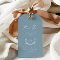 Dusty Blue Wedding Day Obrigado Por Dar Etiqueta