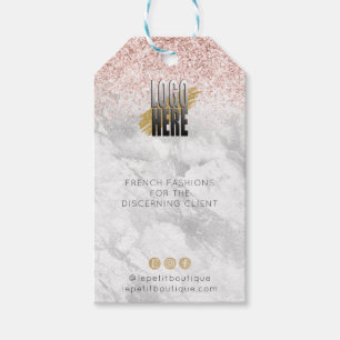Para Presente Elegante etiqueta de preço de roupa com logotipo d
