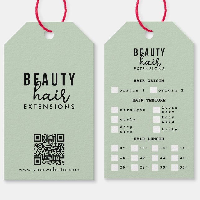 Para Presente Embalagem de Extensões de Cabelo Etiqueta Pendente (Hair Extensions Packaging Hang Tag Hair Branding)