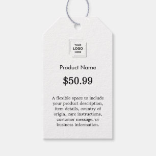 Para Presente Estilo de etiqueta de preço minimalista branco par