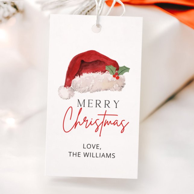 Para Presente Etiqueta Alegre Natal, Chapéu de Natal Visco (Criador carregado)