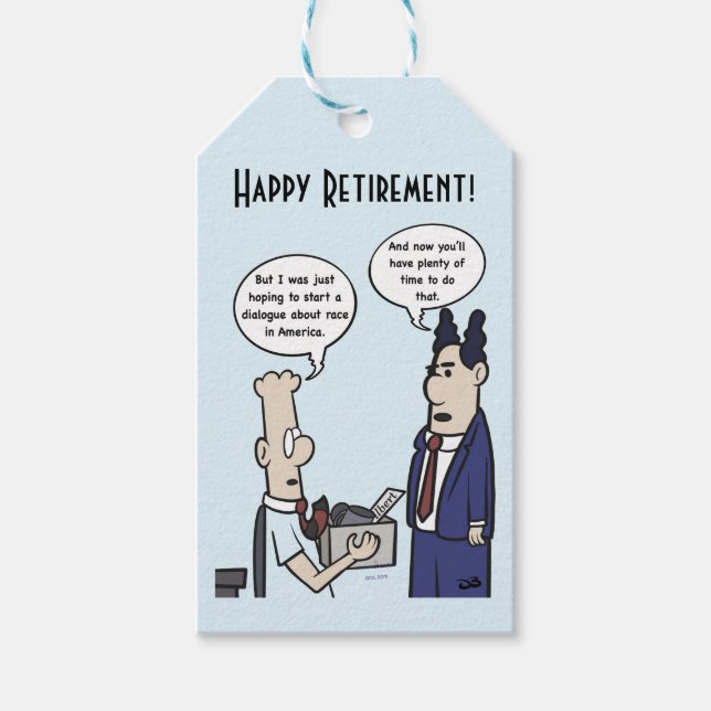 Para Presente Etiqueta Branca de Oferta de Cartoon Rant (Frente)