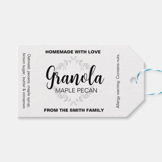 Para Presente Etiqueta Caseira Personalizável Comida_01a (Frente (horizontal))