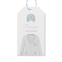 Etiqueta chá de fraldas obrigado uniforme de golfe