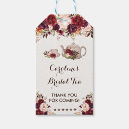 Para Presente Etiqueta ChicFavor do Chá de Bridal Floral Rusta
