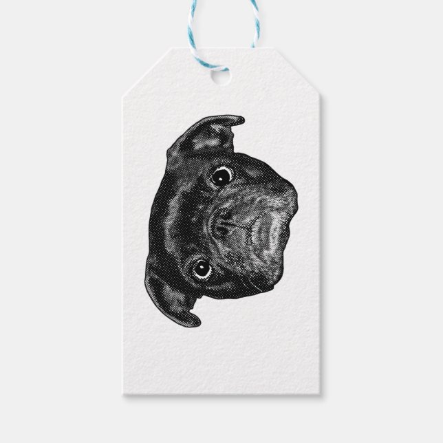 Para Presente Etiqueta da Festa do Pug (Frente)