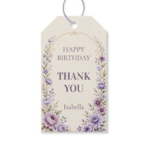 Etiqueta de Agradecimento de Aniversário Lavanda D