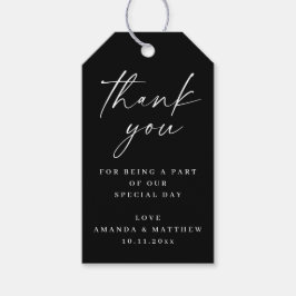 Para Presente Etiqueta de Agradecimento de Casamento Minimalista