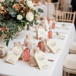 Para Presente Etiqueta de Agradecimento de Casamento Rosa Blush