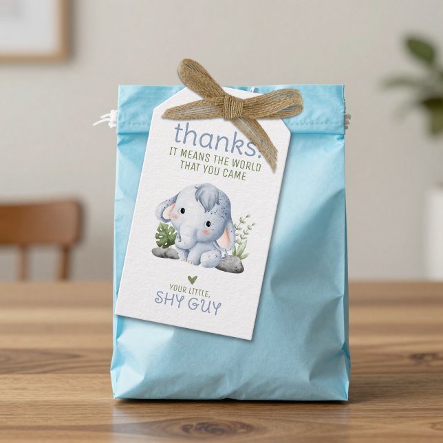 Para Presente Etiqueta de Agradecimento Shy Guy (Criador carregado)