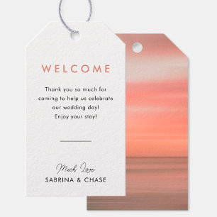 Para Presente Etiqueta de Boas-vindas do Casamento de Praia Mode