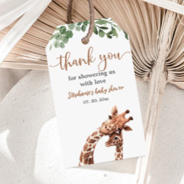 Para Presente Etiqueta de Chá de fraldas Giraffe