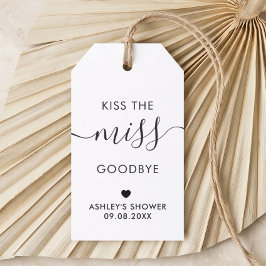 Para Presente Etiqueta de Chá de Noiva Kiss the Miss Goodbye, Kr