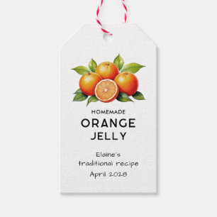 Para Presente Etiqueta de cozinha de gelatina laranja editável p
