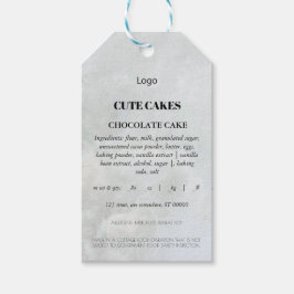 Para Presente Etiqueta de etiqueta de Comida de algodão