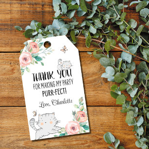Para Presente Etiqueta de Favor da Festa de aniversário Kitten M