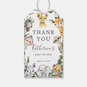 Para Presente Etiqueta de Favor de Animais Safari