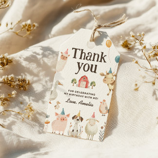 Para Presente Etiqueta de Favor de Aniversário de Animais de Faz