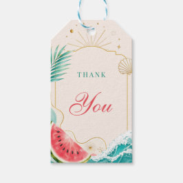 Para Presente Etiqueta de Favor de Aniversário de Verão Etiqueta