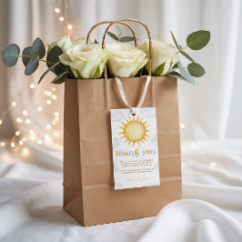 Para Presente Etiqueta de Favor de Aniversário Ensolarado