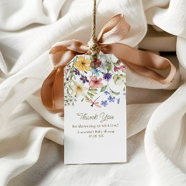 Para Presente Etiqueta de Favor de Chá de Bebê Flor Silvestre Ba