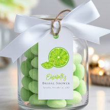 Etiqueta de Favor de Chá de Noiva Lime Green Main