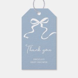 Para Presente Etiqueta de Favor de Chuvada de Bebê Arco Azul