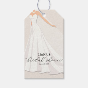 Para Presente Etiqueta de Favor de Chuveiro de Noiva de Vestido