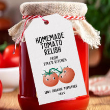 Etiqueta de Favor de Relish de Tomate Caseiro com