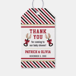 Para Presente Etiqueta de Favor do Chá de fraldas de Baseball, V