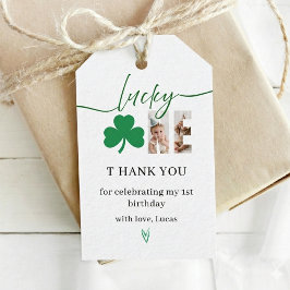 Para Presente Etiqueta de Favor do Primeiro Aniversário Lucky On