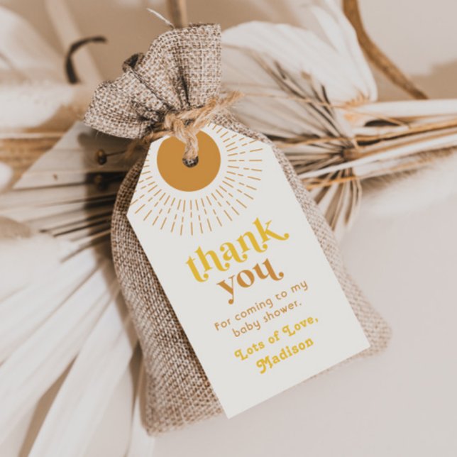 Para Presente Etiqueta de favorecimento do Chá de fraldas Sun |  (Criador carregado)