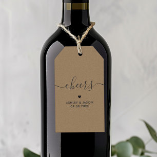 Para Presente Etiqueta de feltro, Vinho de Casamento ou Etiqueta
