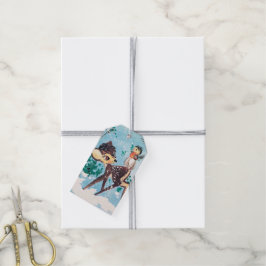 Para Presente Etiqueta de festa de natais vintages retrorreflect